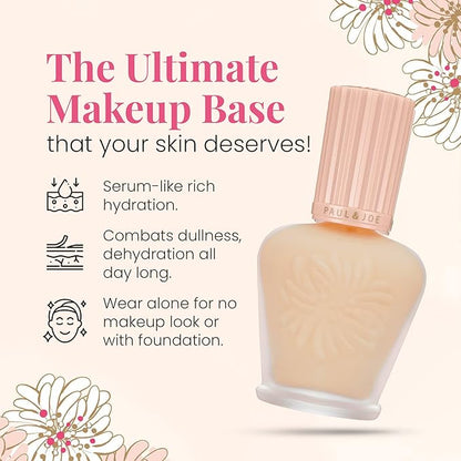 Paul & Joe Moisturizing Foundation Primer, Lightweight, Sheer and illuminating Foundation Makeup with Jojoba Oil, Face Makeup Base for Orange Undertones, Primer S 02 Orange, 1 fl oz
