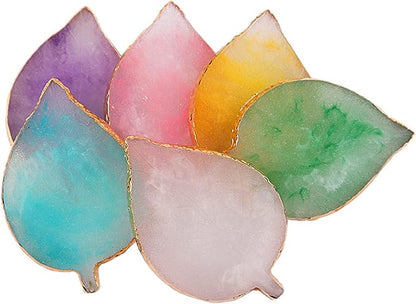 Blue Leaf 1 Piece Nail Art Palette - Mixing Palette, Makeup Plate, Nail Tip Holder & Display