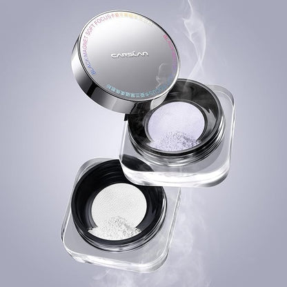 Soft Focus Loose Setting Powder, Lightweight, Matte, Oil Control, Shine Free, Talc-Free Face Powder Makeup, 24H Longwear Finishing Powder, 03 Blue Purple For Sensitive