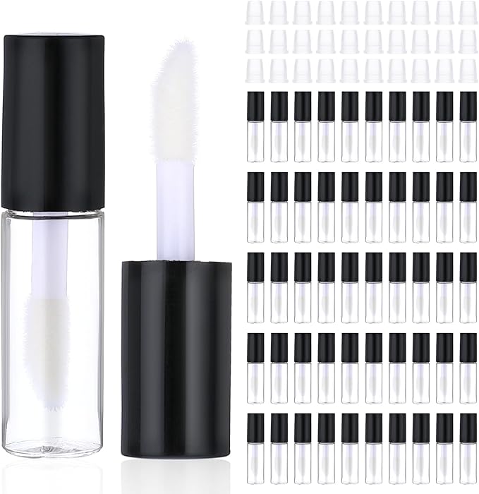 Mini Lip Gloss Tubes, 100 Pcs Refillable Lip Balm Bottle Transparent Empty Containers Travel Personal Cosmetic Inserts Cosmetic Tools Mini Lipstick Containers for Women DIY Makeup