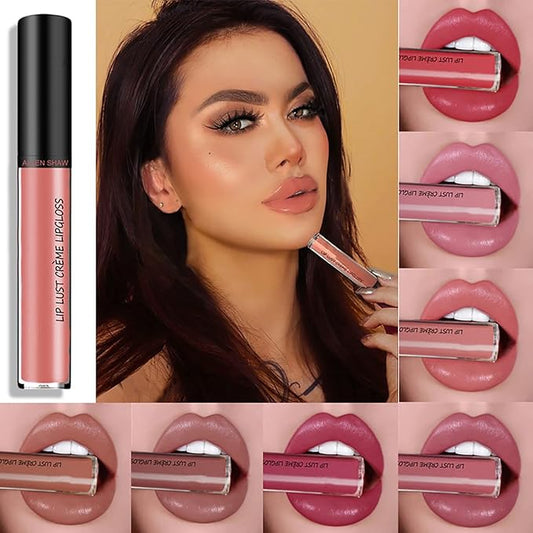 Kayswnag 12 Color Cream Texture Waterproof Lipstick, Lip Gloss Lip Lust Creme Lipgloss Liquid Lipstick,Waterproof Long Lasting Velvet Lip Gloss (12#)