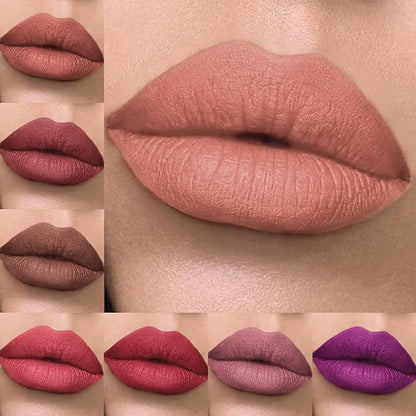 Velvet Matte Liquid Lipstick Makeup Long-Lasting and Waterproof Wear, Instant Shine Non-Stick Cup Lip Gloss,(Bright Pinky.08)