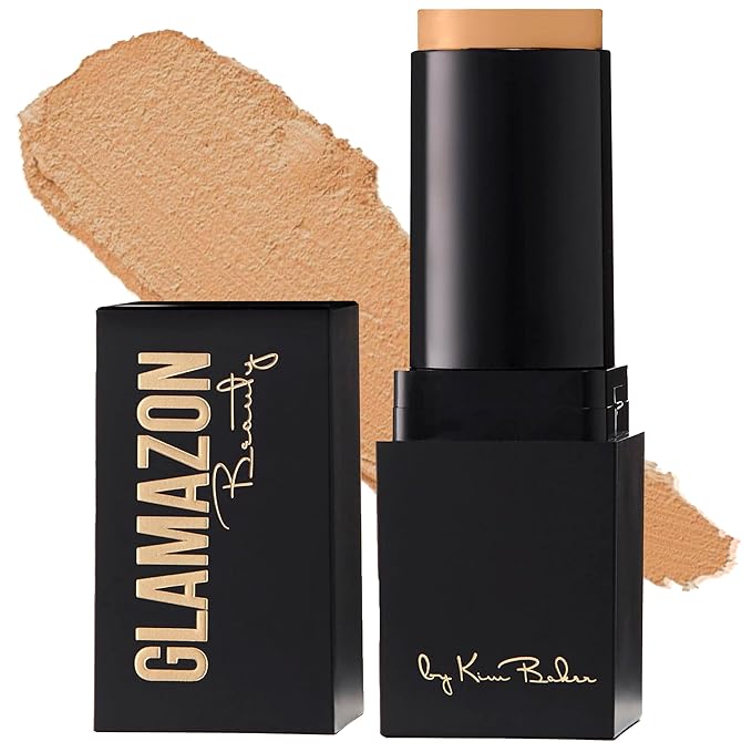 Glamazon Second to None Foundation Stick, Sunkissed Tan, Light-to-Full Coverage, Weightless Makeup With a Glowy Natural Finish