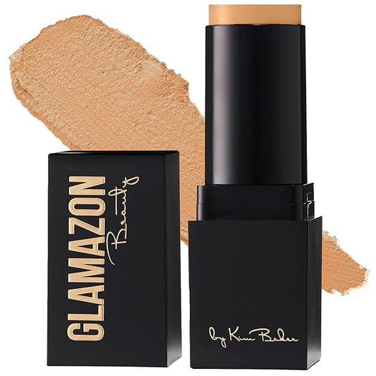 Glamazon Second to None Foundation Stick, Sunkissed Tan, Light-to-Full Coverage, Weightless Makeup With a Glowy Natural Finish
