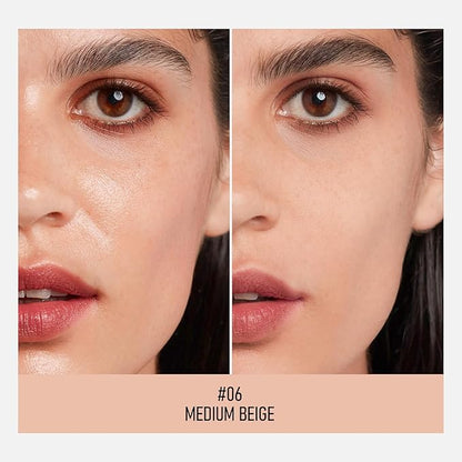 KYDA Mineral Powder Foundation, SPF 35, Natural Glow Finish Loose Powder Makeup, Skin-improving Mineral Loose Foundation, Lightweight Buildable Coverage, 0.28 oz, Fairly Medium