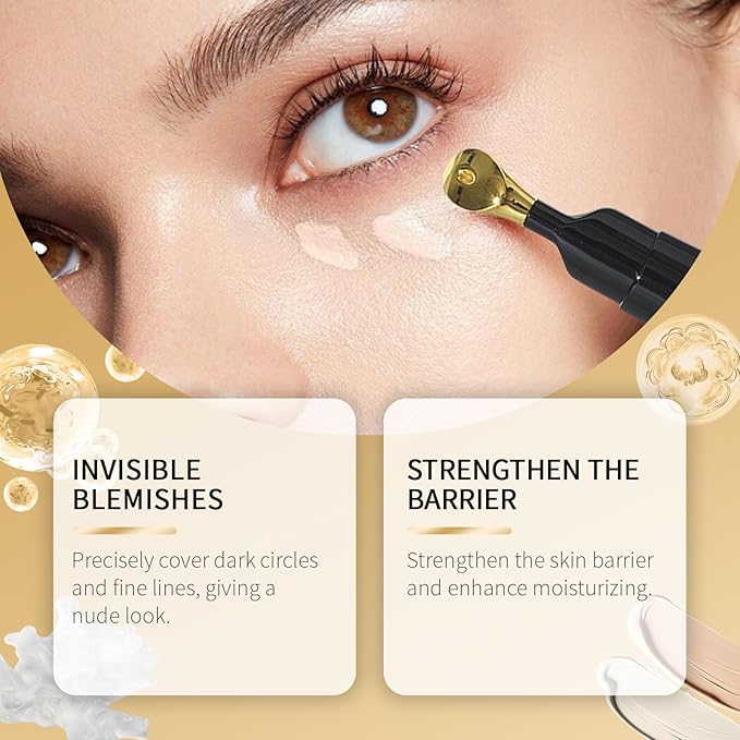 Dark Circle Concealer Cream – Lightweight, Hydrating Eye Concealer for Daily Use, Moisturizing, Brightening and Covering Under-Eye Circles (Natural)