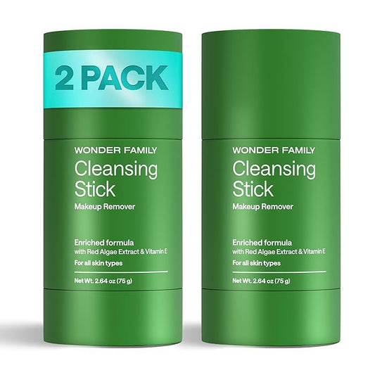 Cleansing Gel Makeup Remover Stick - Melt Cosmetics with Travel Size Facial Cleanser for Sensitive Skin - Cleansing Balm - Clean Makeup Travel Face Cleanser Balm - Paraben, Sulfate Free, 2 Pack