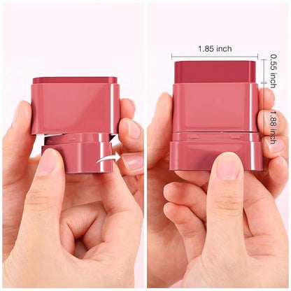 Boobeen Cream Blush for Cheeks, Multi-Use Makeup Blush Stick Waterproof Long Lasting Rouge Stick for Eyes Lips and Cheek, Soft Thin Blush Stick for Flushed and Dewy Look