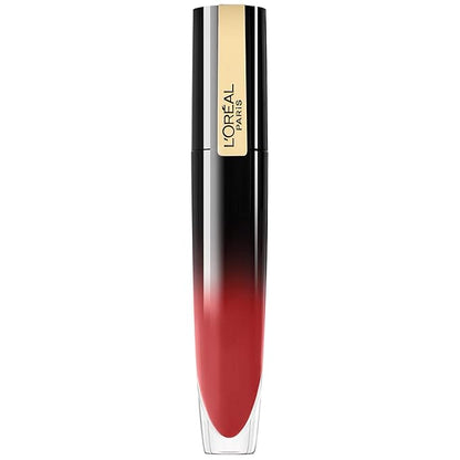 L'Oreal Paris Brilliant Signature Shiny Lip Stain Lipstick, Be Fiery 0.21 Fl Oz.