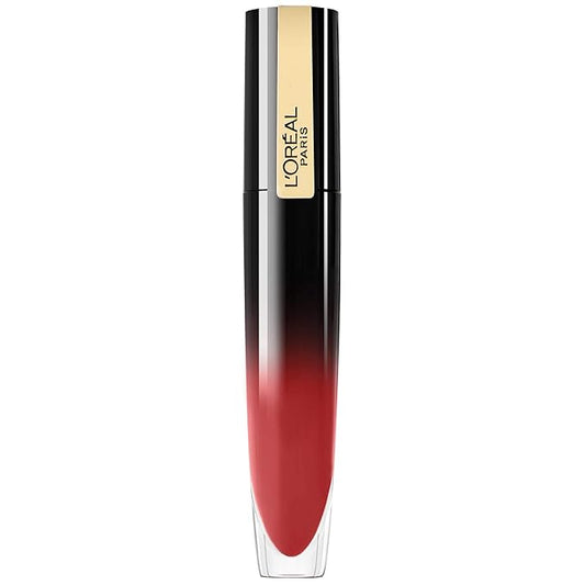 L'Oreal Paris Brilliant Signature Shiny Lip Stain Lipstick, Be Fiery 0.21 Fl Oz.