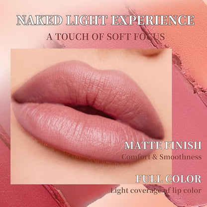6 Colors 2-in-1 Lip liner and Lipstick Set, Matte Lipstick Crayon Lip Liner Pencil, High Pigmented Smooth Creamy Long Lasting Waterproof Lipstick
