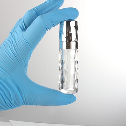 COSIDEA 16pcs Round 5ml 0.17oz silver Empty lip gloss tubes with wand prismatic Lipgloss tube containers for lip oil packing