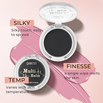 Multi-Use Cosmetics Black Color Changing Black to Pink Blush - Lip and Cheek Balm Tint, Hydrating, Long-lasting, Natural Glow, Multi-Use for All Skin Tones, Beeswax and Mineral Oil Infused