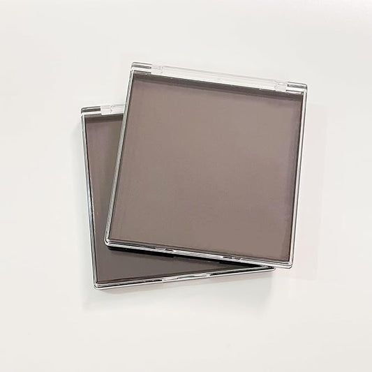 2Packs Square Shape Empty Magnetic Makeup Palette Empty Storage Box for Eyeshadows,Powders,Blushers 4.01 x 3.89'' with 20pcs Metal Stickers