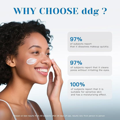 DDG Cleansing Balm-Makeup Remover Balm for Sensitive Skin,Facial Cleanser for Heavy Makeup Removal,with Natural Plant Oils,Nourish & Hydrate(100ml+50ml)