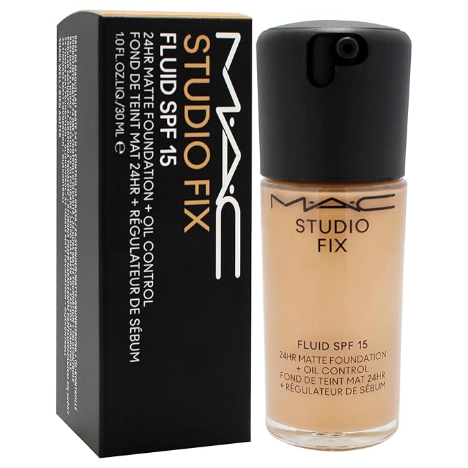 Studio Fix Fluid SPF 15 24Hr Matte Foundation Plus Oil Control - NC40 by MAC for Women - 1 oz Foundation