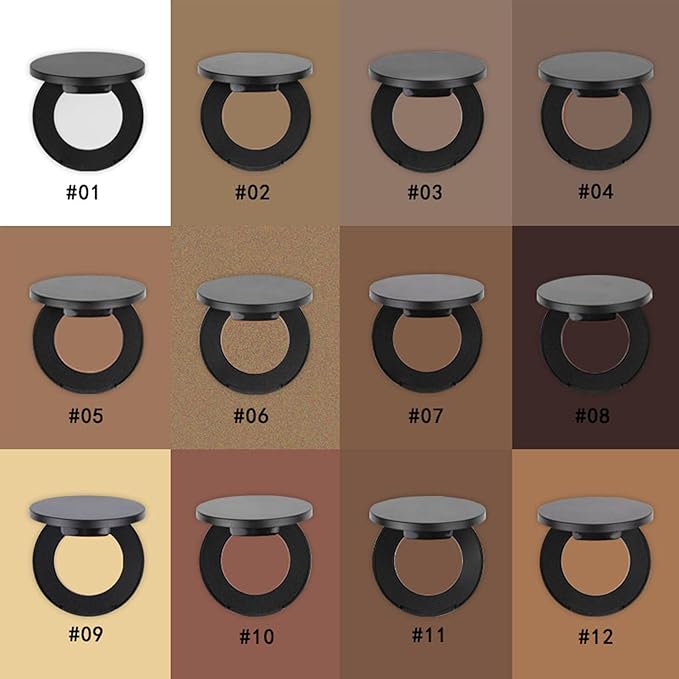 Flawless Pressed Powder, Setting Powder Makeup, Longwear Face Powder Foundation, Smooth Complexion, Portable Compact Long-Lasting Matte Finish 09