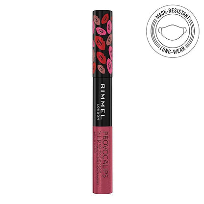 Rimmel London Provocalips 16hr Kiss-Proof Lip Color Bundle - 230 Kiss Fatal & 005 Just Teasing, 14 fl.oz. Each