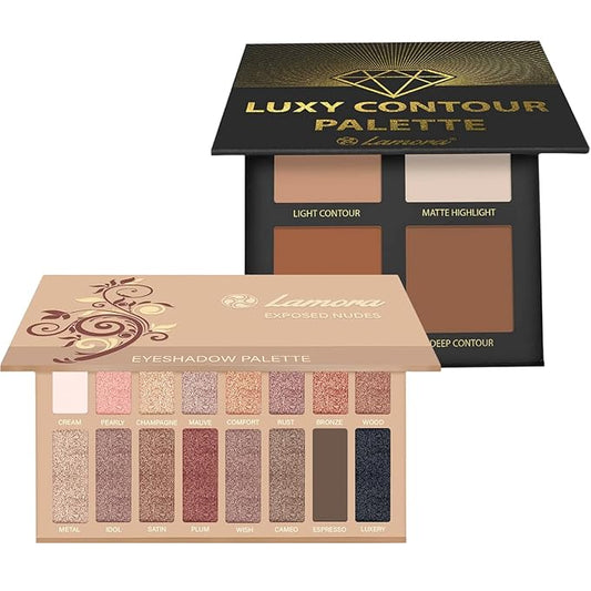 Lamora Eyeshadow Palette (Exposed) with Powder Contour Palette