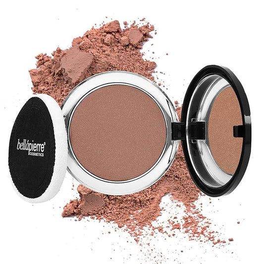bellapierre Compact Mineral Blush | Warm Dewy Glow | Non-Toxic and Paraben Free | Suitable for All Skin Types | Compact Case - 0.35-Ounce – Suede