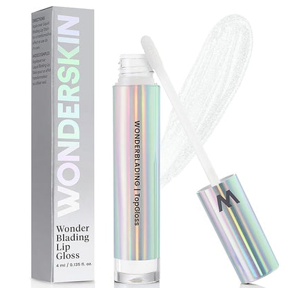 Wonderskin Lip Liner Pencil (Nutmeg) - 360 Contour Lipliner, Long Lasting, Sharpenable, Waterproof and Transfer-Proof with Clear Glitter Lip Gloss, Hydrating and High Shine Finish
