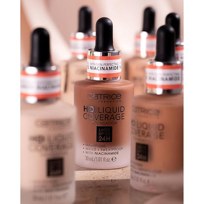 Catrice | HD Foundation 10 & The Corrector Anti-Red Primer| Full Coverage Makeup | Vegan & Cruelty Free