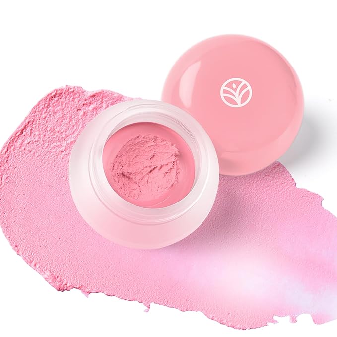 YOUNG VISION Lip & Cheek Pudding Pot – Multi-Use Soft Matte Cream Blush, Buildable Lightweight Formula Lips and Cheeks Tint, 5g/0.17oz