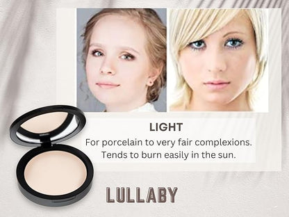 Mineral Dual Powder - 4-in-1 Pressed Mineral Foundation with SPF 15 for Flawless Glow - Oil-Free, Talc-Free, Gluten-Free, 0.45 oz (Lullaby - Light) by Mommy Makeup