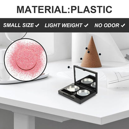 Balacoo Empty Eyeshadow Palette: 3 Sets Empty Makeup Eyeshadow Box Magnetic Makeup Case Travel Eyeshadow Container Cosmetics Eyeshadow Pans for Makeup