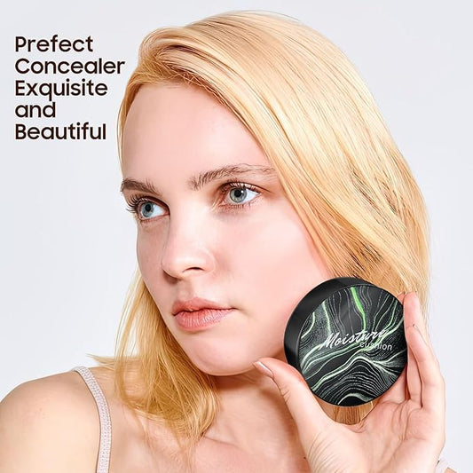 Mushroom Head Air Cushion CC Cream - Long-Lasting & Brightening BB Cream Foundation for Mature Skin, Waterproof & Moisturizing Full Coverage Self Adjusting Concealer (Ivory)