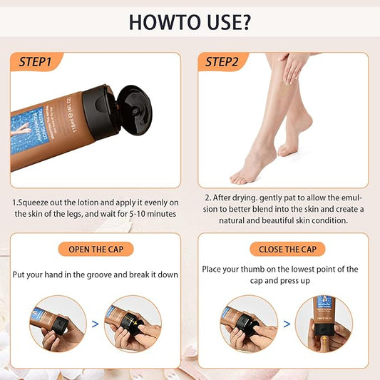 Leg Makeup Waterproof, Smooth Legs, Fade the Skin Color of Legs, Effectively Cover the Scars of Legs and Body, Long-Term Body Foundation Make-up
