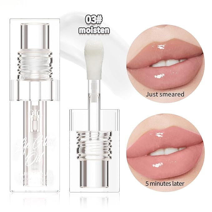 Magic Color Changing Lip Gloss, Warm Change Moisturizing, Long Lasting Nourishing Big Brush Lip Oil (#6)