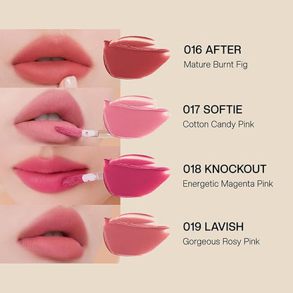 Objet Lip Stain (Unique Paint Tube Design) – Velvet Matte Tint, Long-Lasting Waterproof Lipstick, Hydrating Korean Makeup, Red & Rose Gloss, K-Beauty Tinted Lipstain (19 LAVISH)