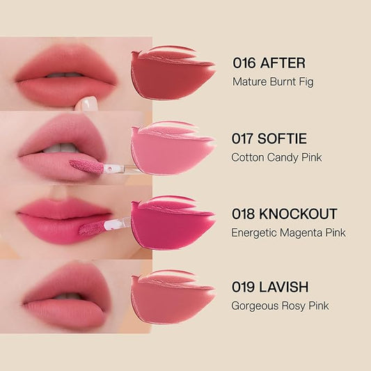 Objet Lip Stain (Unique Paint Tube Design) – Velvet Matte Tint, Long-Lasting Waterproof Lipstick, Hydrating Korean Makeup, Red & Rose Gloss, K-Beauty Tinted Lipstain (19 LAVISH)