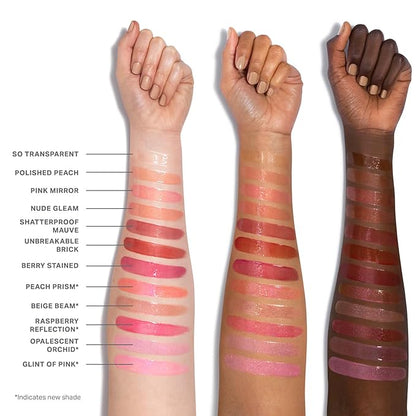 MORPHE Dripglass High Shine Lip Gloss - Glazed, Semi-Sheer & Nourishing Lip Makeup - Buildable Formula Infused with Plant-Derived Squalane & Vitamin E - Unbreakable Brick (0.13 oz)