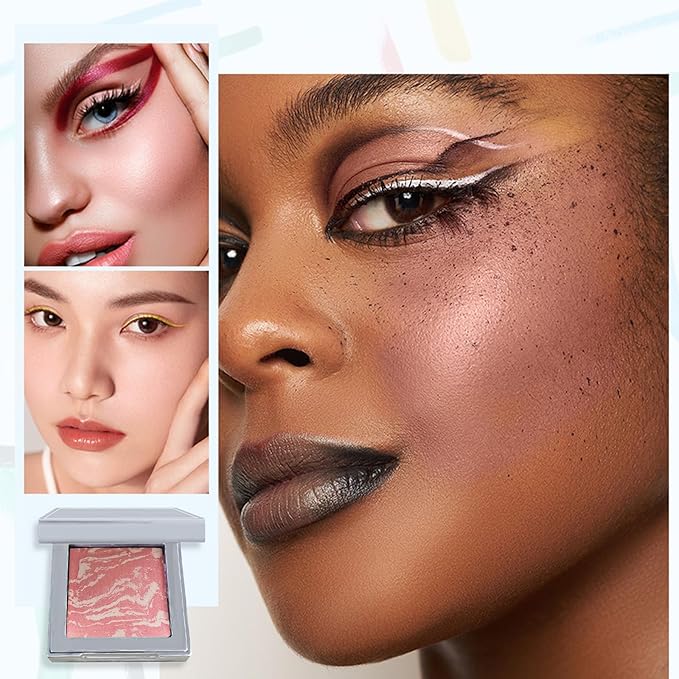 Face Blush Foundation Natural Brightening Silky Moisturizing Sodium Hyaluronate Bakery Crafted Glittering Powder