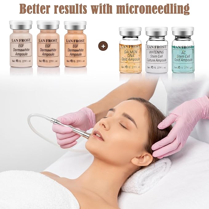 BB Facial Glow Starter Kit Hydration Serum Foundation Skincare Mix 0.27oz Hydration Ampoule and Essence Foundation 12 Vials Glow Pigment Skincare Kit (Mix color)