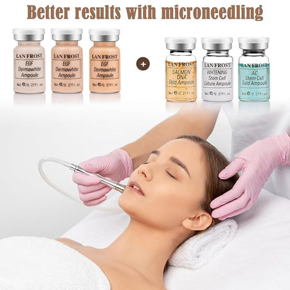 BB Facial Glow Starter Kit Hydration Serum Foundation Skincare Mix 0.27oz Hydration Ampoule and Essence Foundation 12 Vials Glow Pigment Skincare Kit (Mix color)