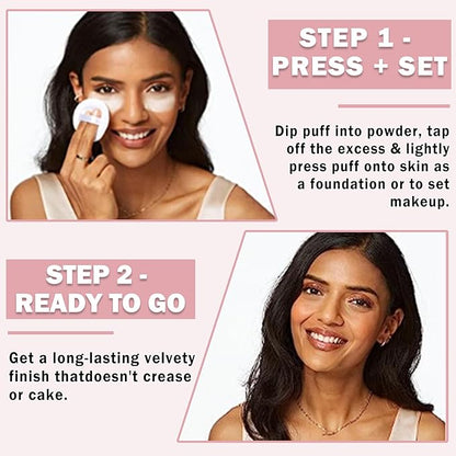 Pink Translucent Setting Powder Shimmer Glitter Loose Setting Powder Oil Control Matte Finishing Setting Face Powder Makeup for All Skin Tones