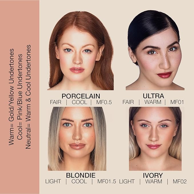 bellapierre Mineral Foundation SPF 15 - Loose Powder Foundation | Vegan & Cruelty Free Natural Makeup | Full Coverage Matte Finish | Hypoallergenic | Oil & Talc Free - 0.32 Oz - Blondie