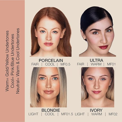 bellapierre Mineral Foundation SPF 15 - Loose Powder Foundation | Vegan & Cruelty Free Natural Makeup | Full Coverage Matte Finish | Hypoallergenic | Oil & Talc Free - 0.32 Oz - Blondie