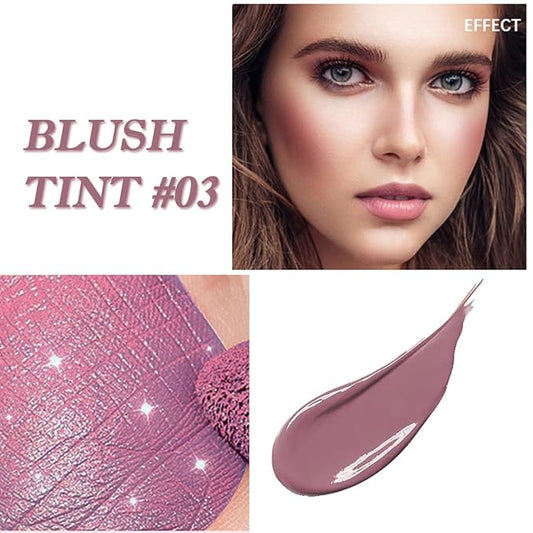 Liquid Blush,Soft Cream Face Blush Dewy Cheek Tint Moisturizing Natural Matte Looking Weightless Smooth Skin Tint Blush Makeup - #03