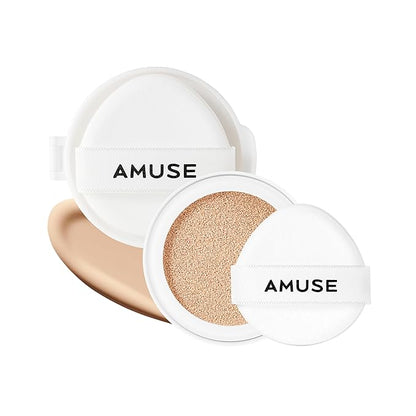 Amuse SEOUL Ceramic Skin Perfector Cushion Foundation Refill 03 HONEY | Long-lasting, Lightweight, Semi-matte, Flawless Coverage, Hypoallergenic, Korean Beauty, Vegan, Refill (15g / 0.52 oz.)