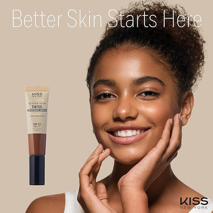 Tinted Moisturizer with SPF 32 PA+++ (Mocha), 12 Hour Hydrating Sunscreen for Face, No White Cast, Natural Radiant Finish, Medium Coverage, With Hyaluronic Acid, Vitamin E, Peptide