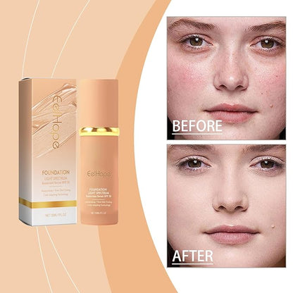 2Pcs Foundation Makeup 4 in 1, Make up Foundation Medium Spectrum, Hydrating Color Changing Liquid Foundation Concealer SPF 50+ (30ML)