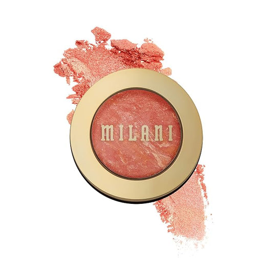 Milani Baked Blush, Powder Blush for Cheeks, Cruelty Free Makeup - Shape, Contour & Highlight Face for a Shimmery or Matte Finish -Corallina