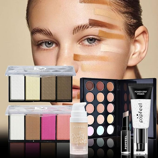 Makeup Set Box, Festival Surprise Assortment Gift with Professional Makeup Products, Cosmetics Set Party Favors for Women Girls Teenager, Vegan & Cruelty-Free, Set B
