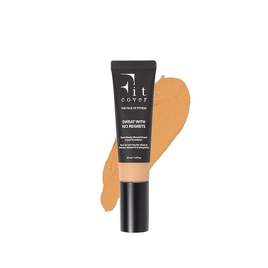 Sweat-Proof Liquid Foundation - Long-Lasting, Buildable, Matte Finish, SPF 15+, Mineral-Infused, Non-Comedogenic, Lightweight, 24-Hour Coverage, Vegan Make Up (Inspired)