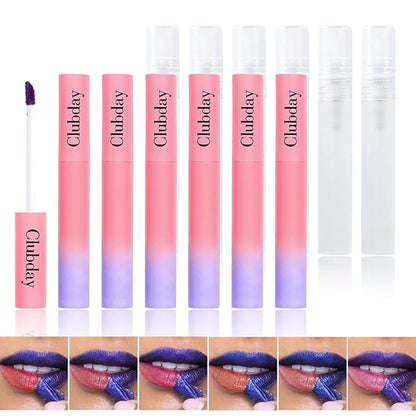 6PC Matte Lip Stain, Peel Off Lip Tint, Lip Tattoo, High Pigmented Tear-off Lip Gloss, Moisturizing Hydrating Liquid Lipsticks Set, No-Sticky Lip Balm Oil, Lip Care for All Skin Tones, 176