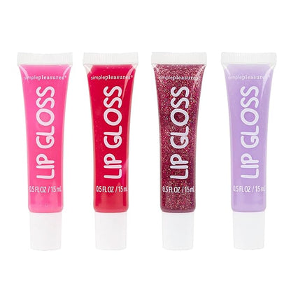 VOTUM Unicorn Lip Gloss Gift Set – 12pcs Assorted Flavors Moisturizing Shimmer Glossy Lip Gloss Squeeze Tubes Party Favor for Kids and Teens (Ages 5+)